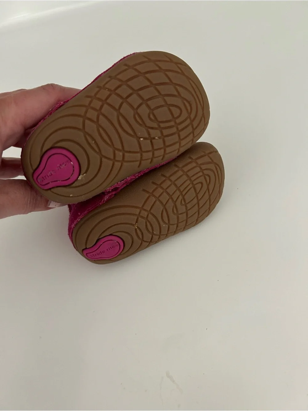 Stride Rite Pink Glitter Baby Boots Size 3